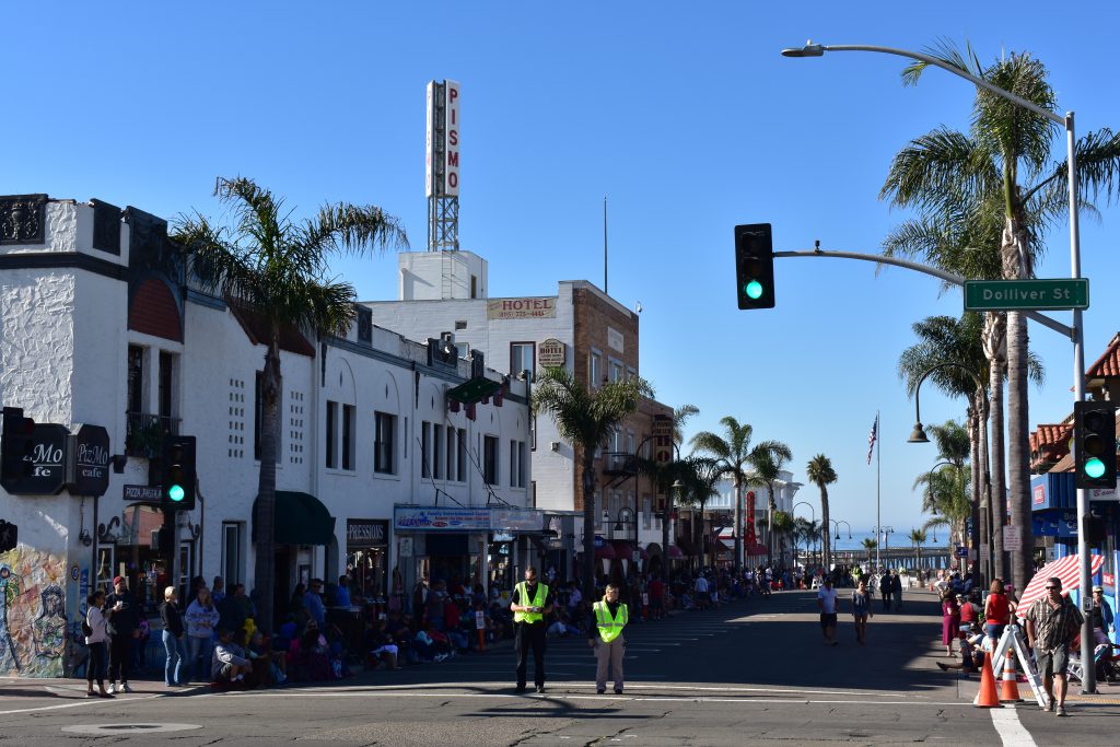 View down Pomeroy Avenue 2018 Pismo Beach Clam Festival